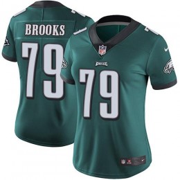 Philadelphia Eagles #79 Brandon Brooks Midnight Green Team Color Women's Stitched NFL Vapor Untouchable Limited Jersey
