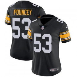 Pittsburgh Steelers #53 Maurkice Pouncey Black Alternate Women's Stitched NFL Vapor Untouchable Limited Jersey
