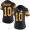 Steelers #10 Mitchell Trubisky Black Women's Stitched NFL Limited Rush Jersey
