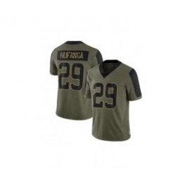 Men's Youth Women's San Francisco 49ers #29 Talanoa Hufanga 2021 Olive Salute To Service Limited Stitched Jersey