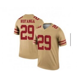 Men's Youth Women's San Francisco 49ers #29 Talanoa Hufanga Gold Inverted Legend Jersey