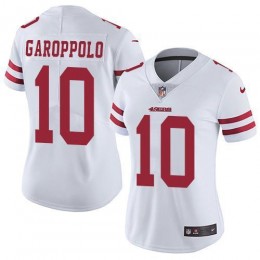 49ers #10 Jimmy Garoppolo White Women's Stitched NFL Vapor Untouchable Limited Jersey