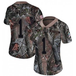49ers #1 Jimmie Ward Camo Women's Stitched NFL Limited Rush Realtree Jersey