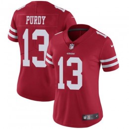 49ers #13 Brock Purdy Red Team Color Women's Stitched NFL Vapor Untouchable Limited Jersey