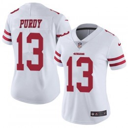 49ers #13 Brock Purdy White Women's Stitched NFL Vapor Untouchable Limited Jersey