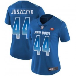 49ers #44 Kyle Juszczyk Royal Women's Stitched NFL Limited NFC 2019 Pro Bowl Jersey