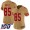49ers #85 George Kittle Gold Women's Stitched NFL Limited Inverted Legend 100th Season Jersey