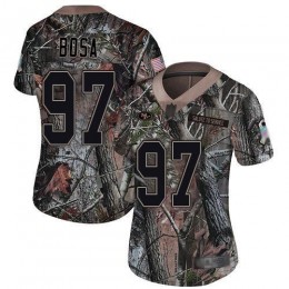 49ers #97 Nick Bosa Camo Women's Stitched NFL Limited Rush Realtree Jersey