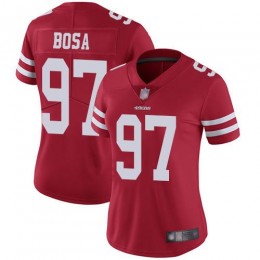 49ers #97 Nick Bosa Red Team Color Women's Stitched NFL Vapor Untouchable Limited Jersey