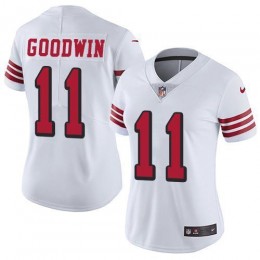 San Francisco 49ers #11 Marquise Goodwin White Rush Women's Stitched NFL Vapor Untouchable Limited Jersey