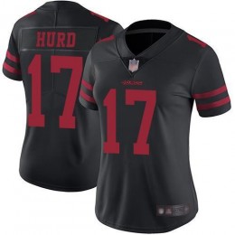 San Francisco 49ers #17 Jalen Hurd Black Alternate Women's Stitched NFL Vapor Untouchable Limited Jersey
