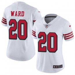 San Francisco 49ers #20 Jimmie Ward White Rush Women's Stitched NFL Vapor Untouchable Limited Jersey