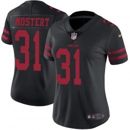 San Francisco 49ers #31 Raheem Mostert Black Alternate Women's Stitched NFL Vapor Untouchable Limited Jersey