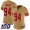 San Francisco 49ers #94 Solomon Thomas Gold Women's Stitched NFL Limited Inverted Legend 100th Season Jersey