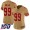 San Francisco 49ers #99 Javon Kinlaw Gold Women's Stitched NFL Limited Inverted Legend 100th Season Jersey
