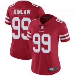 San Francisco 49ers #99 Javon Kinlaw Red Team Color Women's Stitched NFL Vapor Untouchable Limited Jersey