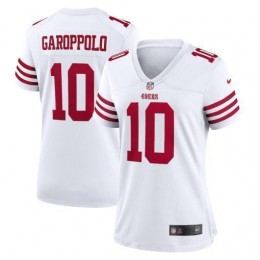 San Francisco 49ers #10 Jimmy Garoppolo White Women's 2022-23 NFL Game Jersey