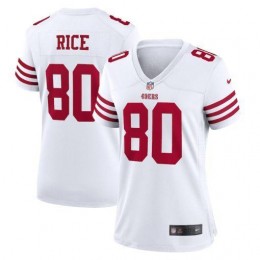 San Francisco 49ers #80 Jerry Rice White Women's 2022-23 NFL Game Jersey