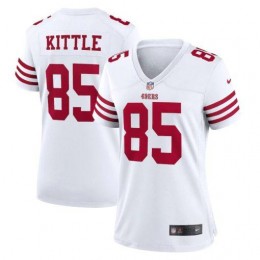 San Francisco 49ers #85 George Kittle Scarlet Women's 2022-23 NFL Game Jersey