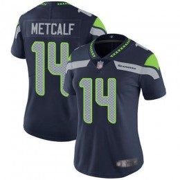 Seahawks #14 D.K. Metcalf Steel Blue Team Color Women's Stitched NFL Vapor Untouchable Limited Jersey