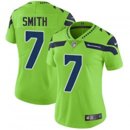 Seahawks #7 Geno Smith Green Women's Stitched NFL Limited Rush Jersey