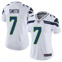Seahawks #7 Geno Smith White Women's Stitched NFL Vapor Untouchable Limited Jersey