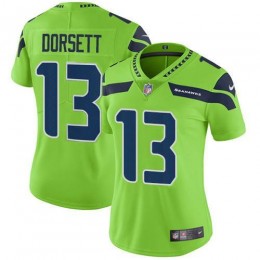 Seattle Seahawks #13 Phillip Dorsett Green Women's Stitched NFL Limited Rush Jersey