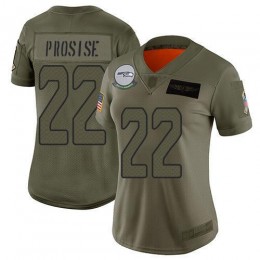 Seattle Seahawks #22 C. J. Prosise Camo Women's Stitched NFL Limited 2019 Salute to Service Jersey