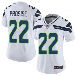 Seattle Seahawks #22 C. J. Prosise White Women's Stitched NFL Vapor Untouchable Limited Jersey