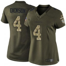 Seattle Seahawks #4 Michael Dickson Green Women's Stitched NFL Limited 2015 Salute to Service Jersey