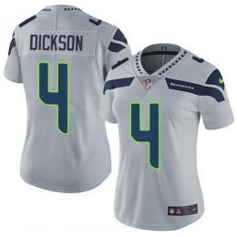 Seattle Seahawks #4 Michael Dickson Grey Alternate Women's Stitched NFL Vapor Untouchable Limited Jersey