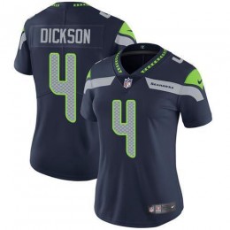 Seattle Seahawks #4 Michael Dickson Steel Blue Team Color Women's Stitched NFL Vapor Untouchable Limited Jersey