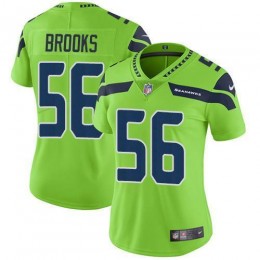 Seattle Seahawks #56 Jordyn Brooks Green Women's Stitched NFL Limited Rush Jersey