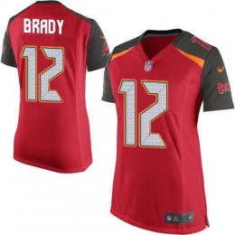 Buccaneers #12 Tom Brady Red Team Color Women's Stitched NFL New Elite Jersey