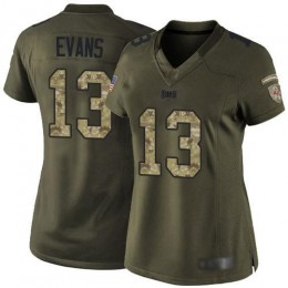 Buccaneers #13 Mike Evans Green Women's Stitched NFL Limited 2015 Salute To Service Jersey