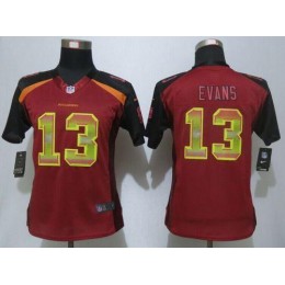 Buccaneers #13 Mike Evans Red Team Color Women's Stitched NFL Elite Strobe Jersey
