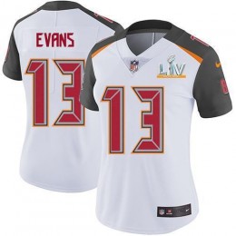 Buccaneers #13 Mike Evans White Women's Super Bowl LV Bound Stitched NFL Vapor Untouchable Limited Jersey