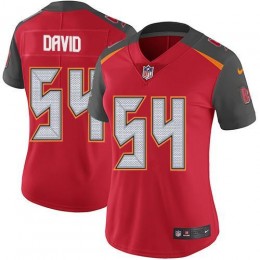 Buccaneers #54 Lavonte David Red Team Color Women's Stitched NFL Vapor Untouchable Limited Jersey