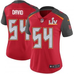 Buccaneers #54 Lavonte David Red Team Color Women's Super Bowl LV Bound Stitched NFL Vapor Untouchable Limited Jersey
