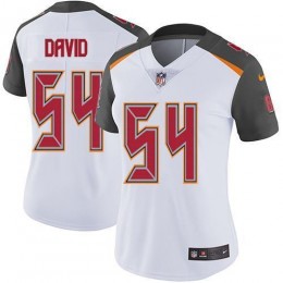 Buccaneers #54 Lavonte David White Women's Stitched NFL Vapor Untouchable Limited Jersey