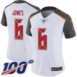 Buccaneers #6 Julio Jones White Women's Stitched NFL 100th Season Vapor Untouchable Limited Jersey