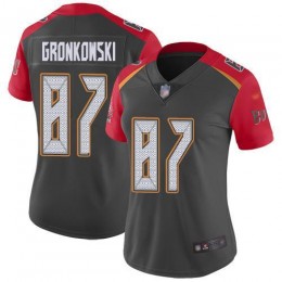 Buccaneers #87 Rob Gronkowski Gray Women's Stitched NFL Limited Inverted Legend Jersey
