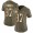 Buccaneers #87 Rob Gronkowski Olive/Gold Women's Super Bowl LV Champions Patch Stitched NFL Limited 2017 Salute To Service Jersey
