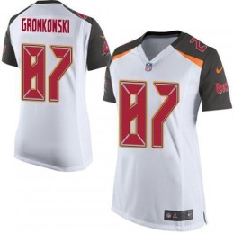 Buccaneers #87 Rob Gronkowski White Women's Stitched NFL New Elite Jersey