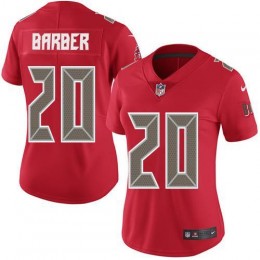 Tampa Bay Buccaneers #20 Ronde Barber Red Women's Stitched NFL Limited Rush Jersey