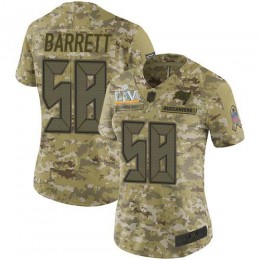 Tampa Bay Buccaneers #58 Shaquil Barrett Camo Women's Super Bowl LV Bound Stitched NFL Limited 2018 Salute To Service Jersey