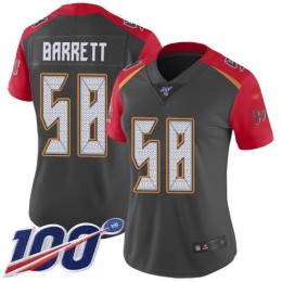 Tampa Bay Buccaneers #58 Shaquil Barrett Gray Women's Stitched NFL Limited Inverted Legend 100th Season Jersey