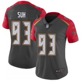 Tampa Bay Buccaneers #93 Ndamukong Suh Gray Women's Stitched NFL Limited Inverted Legend Jersey
