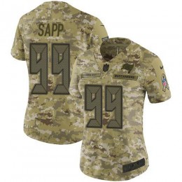 Tampa Bay Buccaneers #99 Warren Sapp Camo Women's Stitched NFL Limited 2018 Salute to Service Jersey