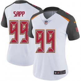 Tampa Bay Buccaneers #99 Warren Sapp White Women's Stitched NFL Vapor Untouchable Limited Jersey